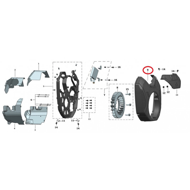 Пластикова панель двигуна 2V90F