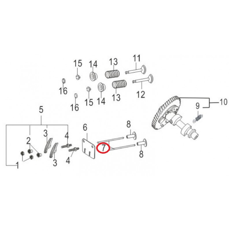 Штовхач (штанга) клапана GS212