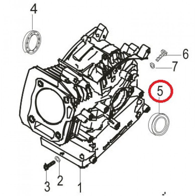 Сальник колінвала двигуна GS212