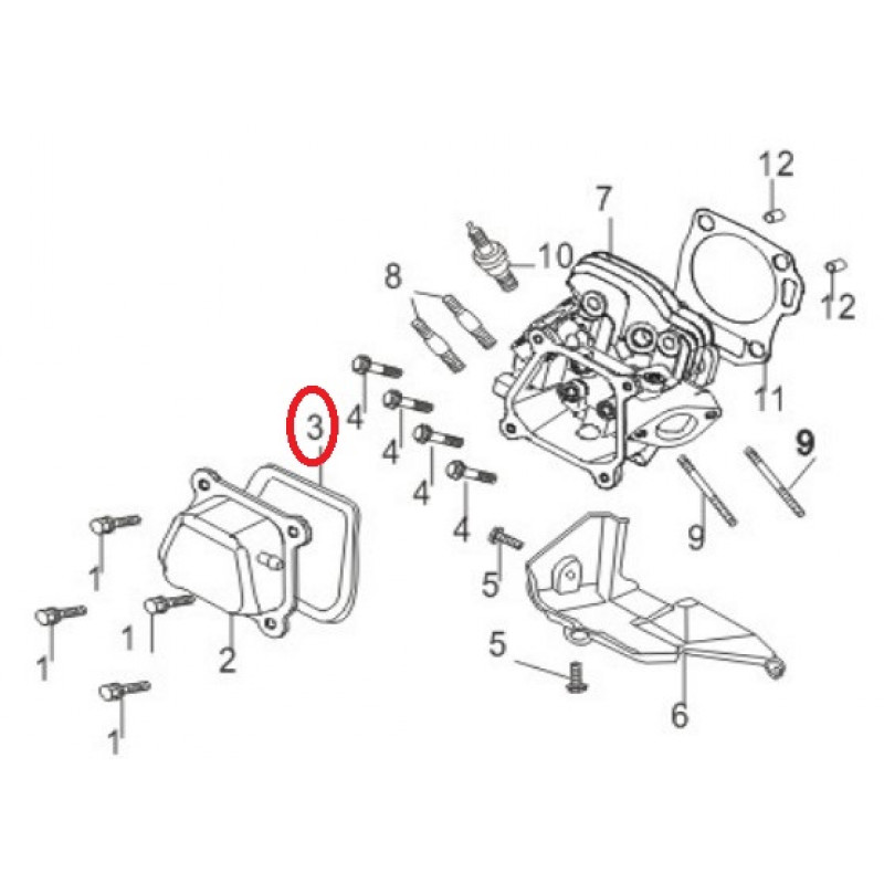 Прокладка клапаної кришки двигуна GS212E